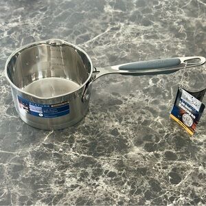 David Burke Stature 1.25 qt Saucepan Commercial Grade Stainless EZ Pour No Lid